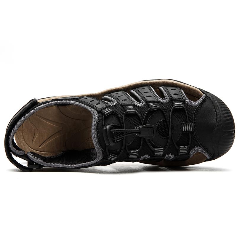 Big Size 38-47 Men Genuine Leather Sandals Summer Classic Men Shoes Cool Beach Soft Sandals Men Luxury Comfortable Casual Shoes