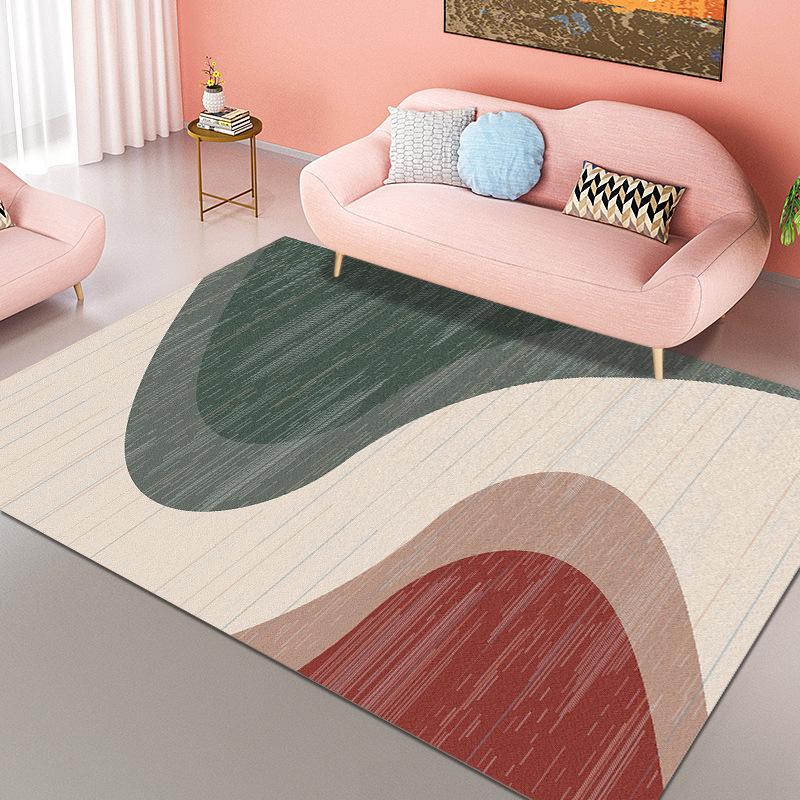 Retro Geometric Style Living Room Carpet Bedroom Bedside Carpet Modern Minimalist Luxury Floor Mat