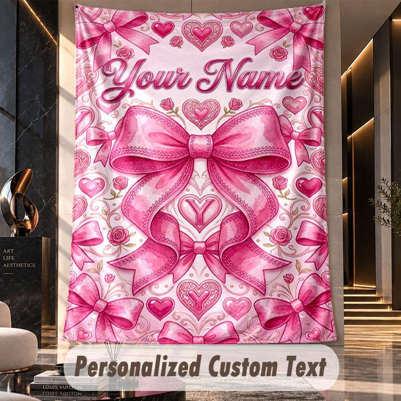 Love Hearts (144) Theme Custom Tapestry Personalized Custom Name Text Wall Hanging Tapestry Home Decor Background Cloth
