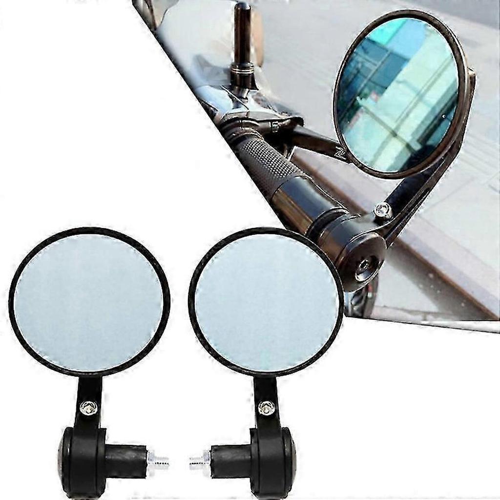 Motorcycle Rearview Mirror 2Pcs Round Handlebar Mirror Motorcycle Accessories