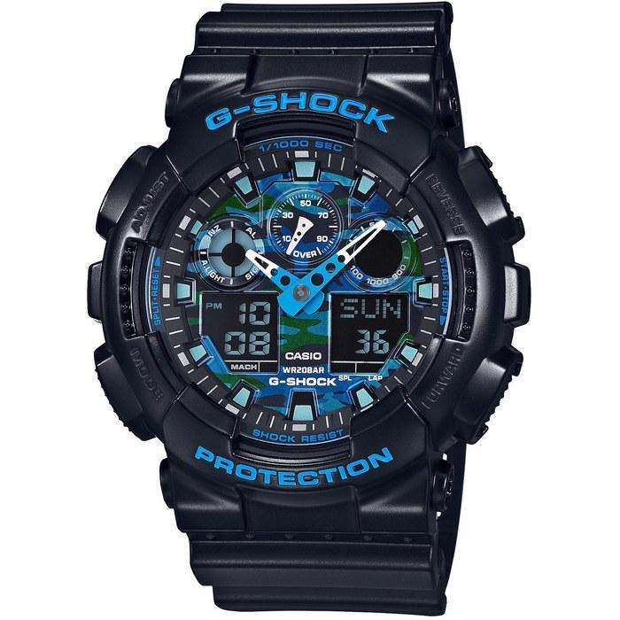 Casio G-Shock GA-100CB-1A Blue Camouflage