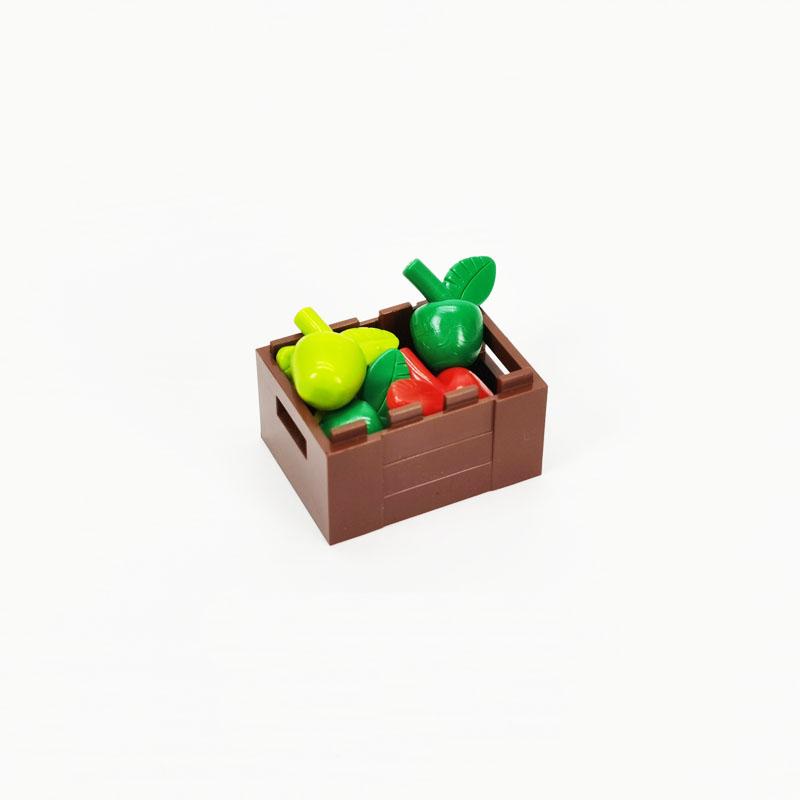 Food Building Blocks City Friend Accessories Bread Chips Roast Chicken Pizza Hot Dog Fish Fruit Carrot Basket Classic MOC Bricks