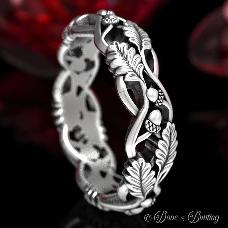 Stylish Retro Alloy Thorn Ring - Creative Mori Style