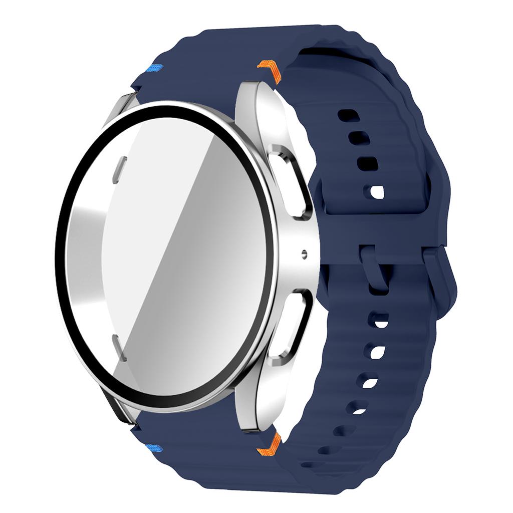 Silicone Strap for Samsung Watch 7 6 5 4 40mm 44mm 5Pro 45mm Band With Case Screen Protector Bumper cover for Wrist Accessories