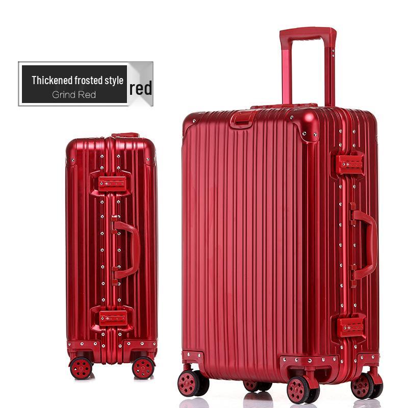 20-Inch Aluminum-Magnesium Alloy Carry-On Suitcase with Password Lock and Metal Frame