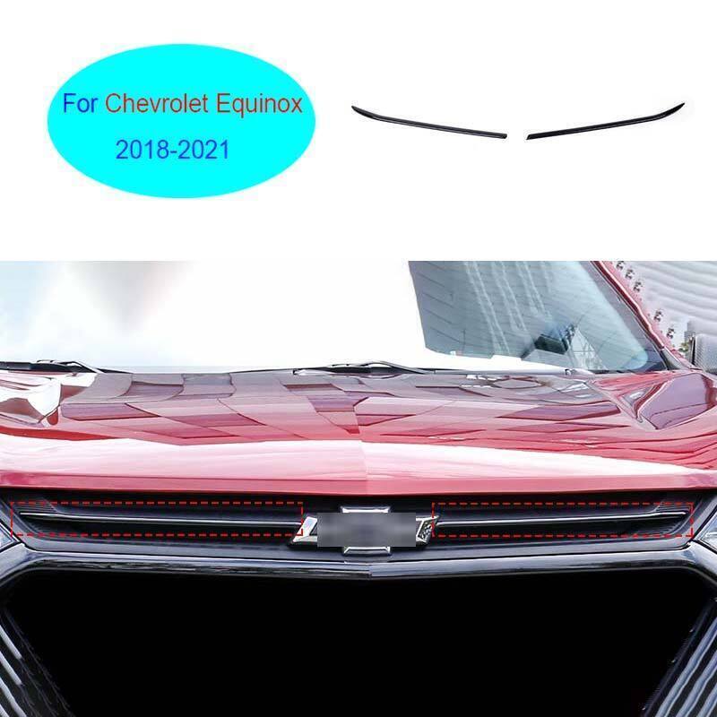 For Chevrolet Equinox 2018-21 Bright Black Front Center Mesh Grille Grill Strip