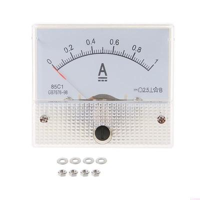 Compact Ammeter Analog Amp Meter Gauge Rectangle Panel Meter Current Tester 1A/2A/30A/50A/100A/100ma for Industrial