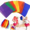 Gymnastics Scarves 6 Colors Candy Colored Juggling Dance Scarves Outdoor Game Toys Performance Prop for Kids Adults