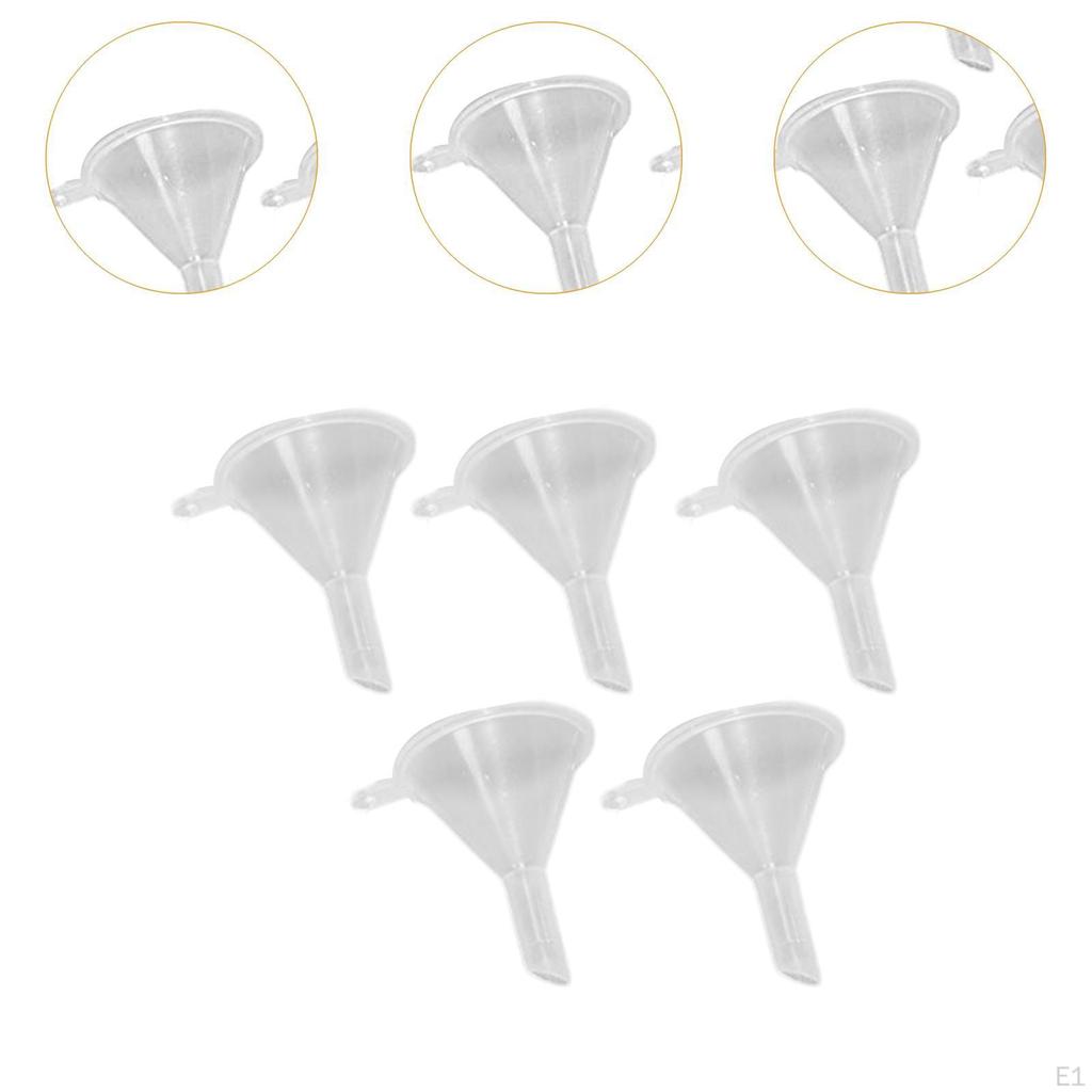 5Pcs Mini Funnels Science Classroom Transferring Tools, Narrow Neck Perfume Funnel, Multipurpose