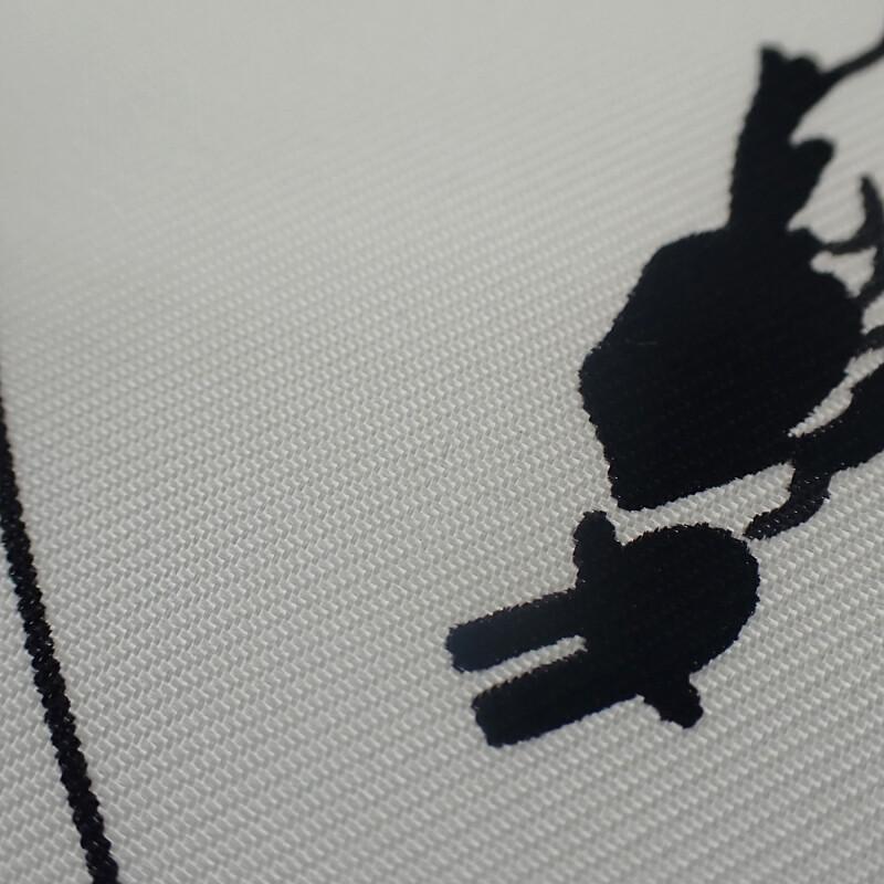 HERMES   scarf white/black silk Women