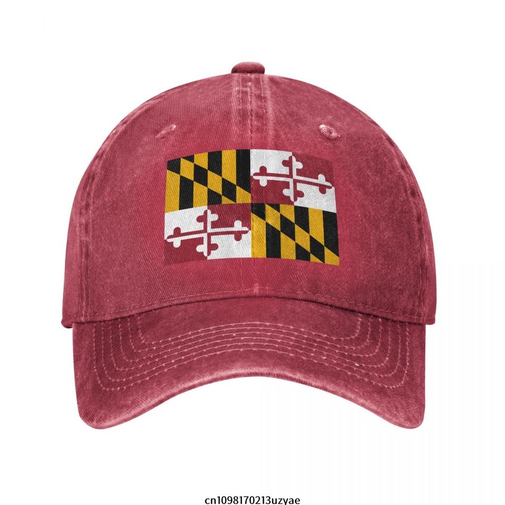 Flag Of Maryland Fashion Unisex Cotton Baseball Cap Classic Adult Adjustable Denim Hat