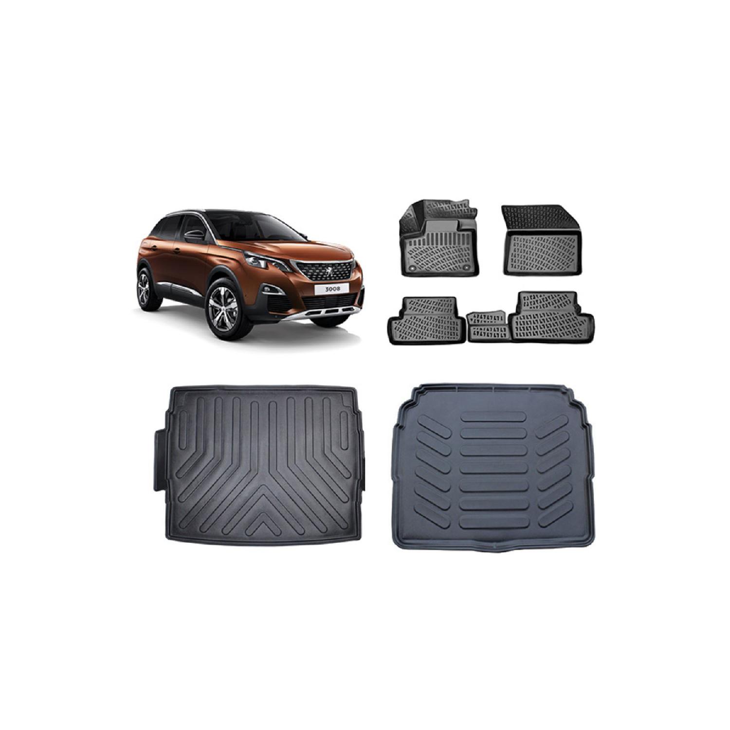 

Peugeot 3008 After 2016 Allure, коврик Active Prime 3d и багажный отсек