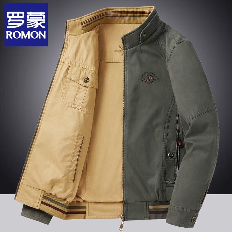 

Romon Men s Reversible Stand-Collar Jacket 6XL