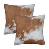 Stylish Cow Fur Cowhide Texture Cow Skin Print Pattern 2 Pcs Square Pillowcase Pillow Cover Cushion Throw Pillow For Home