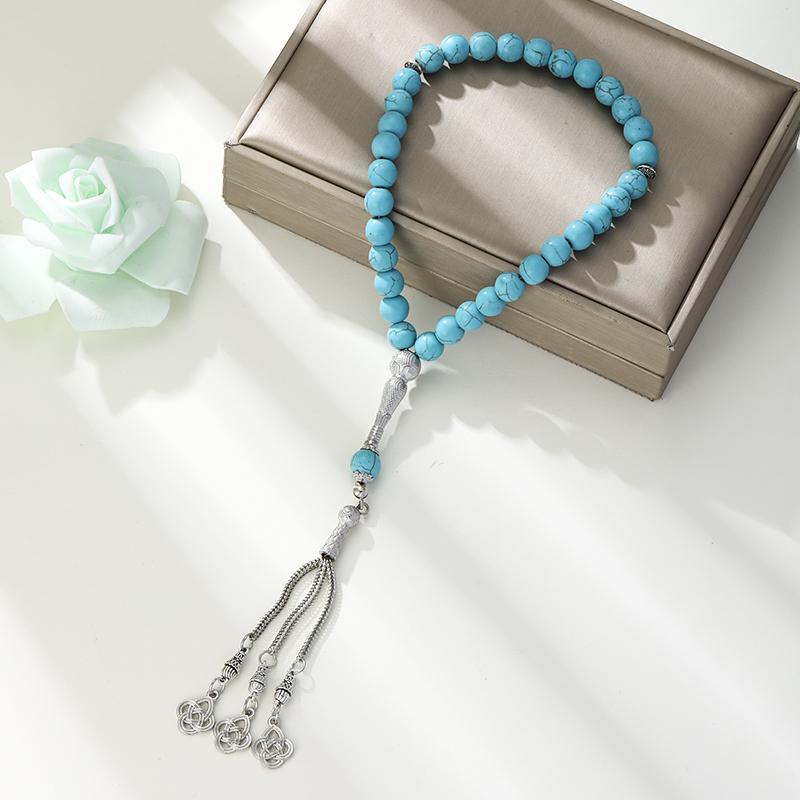 Xiaomi Muslimische Rosenkranzperlen Eid von Ramadan Geschenk Türkei Herrenarmband Arabische Islamische Gebetsperlen 10mm 33 Perlen Naturstein Handgefertigter Schmuck