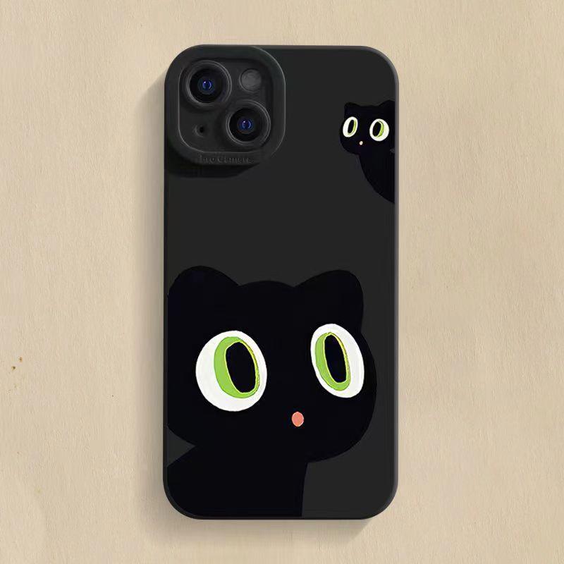 Black Cat Anti-Drop Phone Case for iPhone 8/XR/12/13/14Promax
