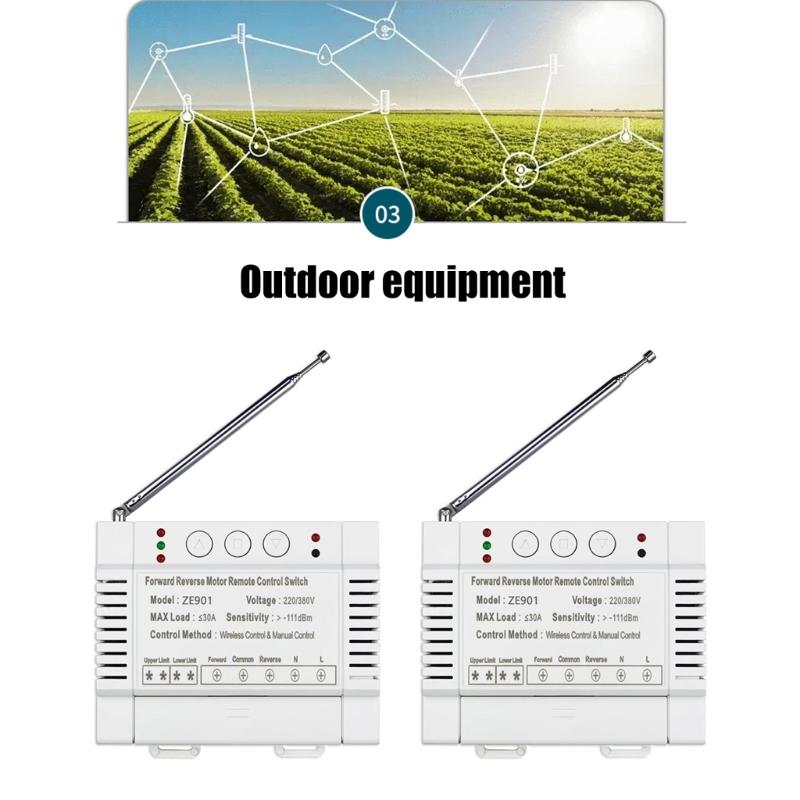 315/433mhz Wireless Pump/Motor Remote Control Switching 220V-380V Receiver Transmitters for Lights/Water Pump/Motor