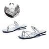 Flat Bottom Set Toe French Small Cool Slippers Fairy Shoes Fashion Wear 2025 New Summer Temperament Toe Half Drag