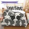 Border Collie Muster Bettwäsche Steppdecke Set Bettbezug Kissenbezug Heimdekoration Geburtstagsgeschenk (1 Bettbezug + 2 Kissenbezüge, ohne Füllung)