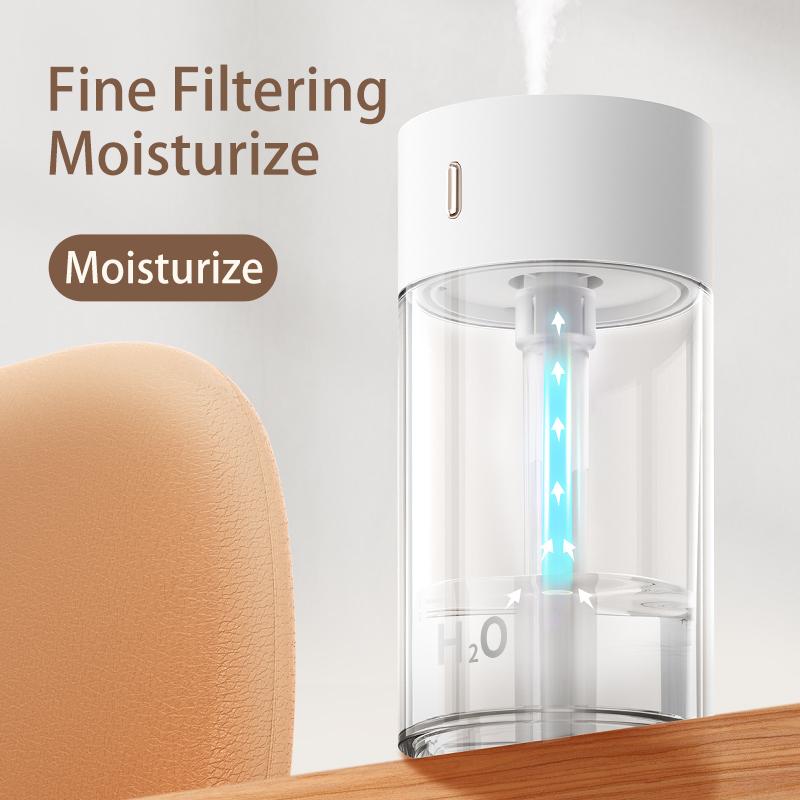 280ml Air Humidifier Portable Usb Rechargeable Sprayer With Led Light For Auto Home Office Accessories Air Humidifier For Car