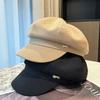 National Style Buckle Octagonal Hat Fashion Beret Face Versatile Little Painter Hat Street Cap
