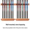 Wall-Mounted Fishing Rod and Billiard Cue Display Rack