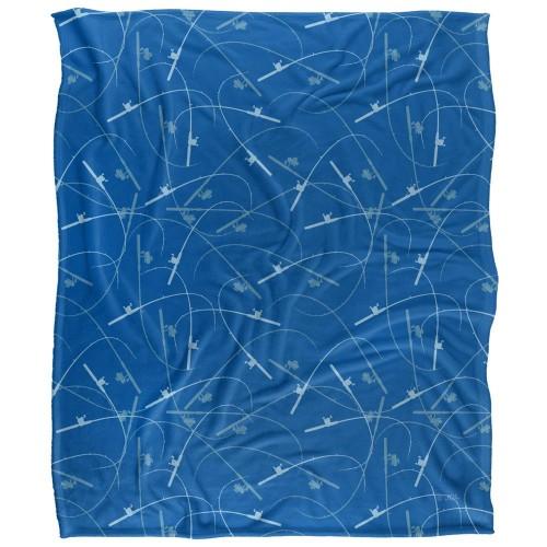 JQ Licensing Silky Patterned Fishing Supersoft Blanket