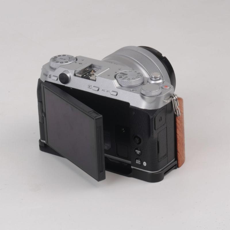 Wood Handle Camera Quick Release Hand Grip For XM5 Camera Photography Studio Gear, Metal Baseplate