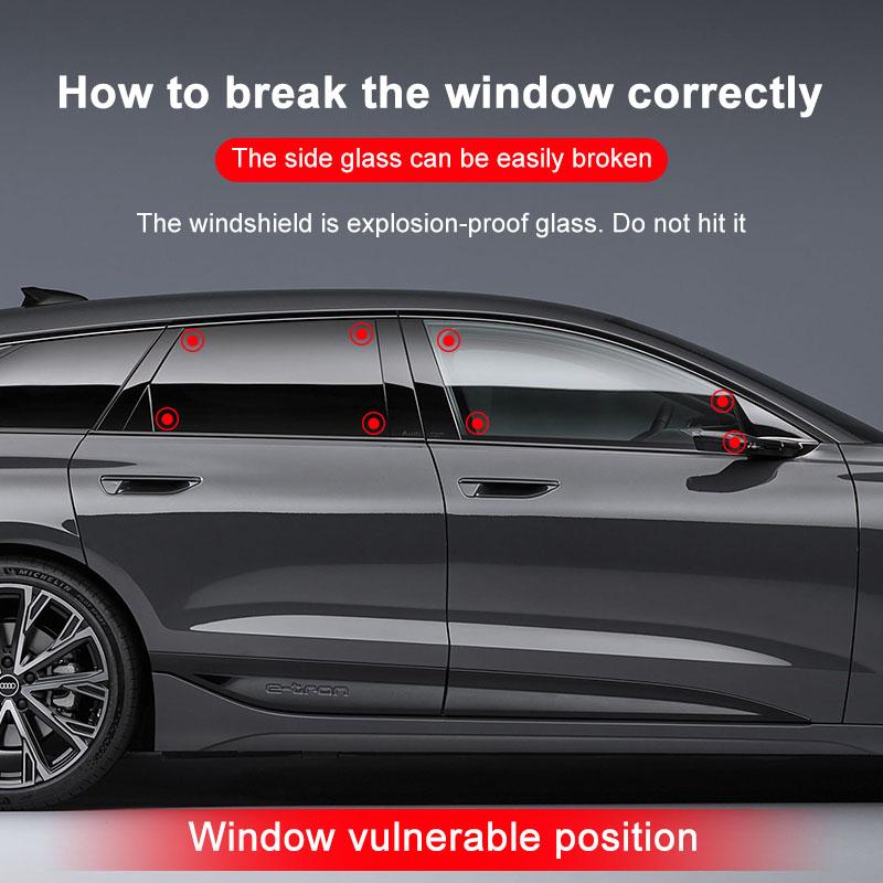 3 In1 Car Safety Hammer Emergency Glass Breaker High Hardness For Tesla Model 3 Model X S 2016-2020 Decals TM3 TMX TMS Decal