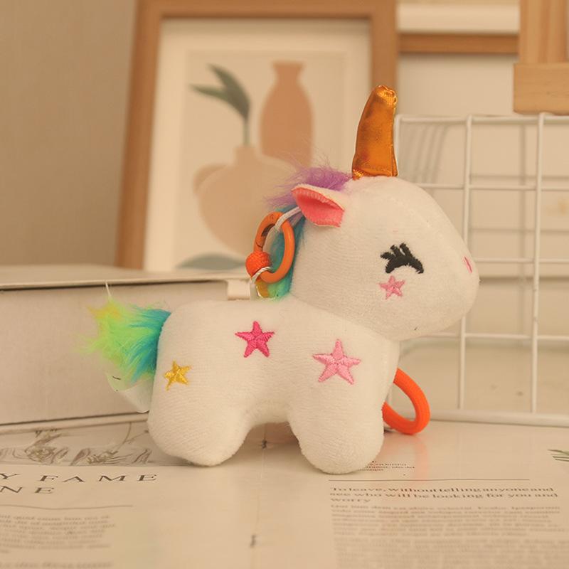 Cute Unicorn Plush Doll Schoolbag Pony Pendant Toy Doll Children's Doll Girl Pink Pendant