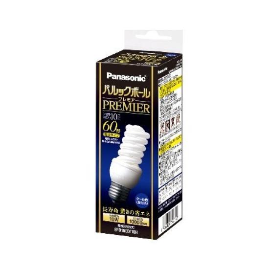 

Panasonic 60 type E26 base compact fluorescent light Parlook Ball Premier cool color daylight color EFD15ED10H