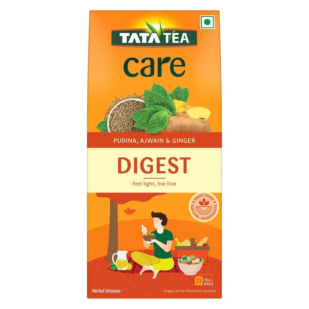 Зеленый чай с Мятой, Ажгоном и Имбирем (25 пак), Green Tea with Pudina, Ajwain & Ginger,  Tata Tea