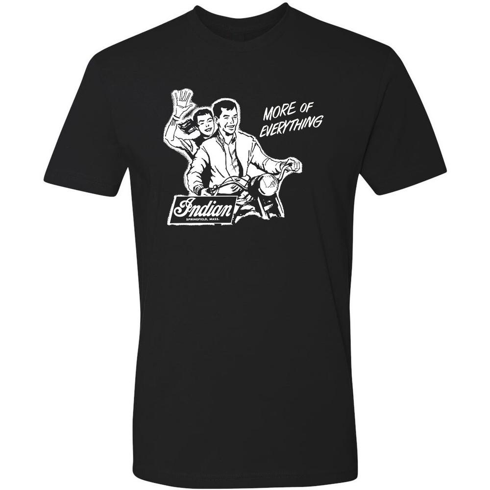 

Motorcycle Tee T Shirt White 100% Cotton Vtg Ad Art Indian Chopper Bobber Scout 4XL
