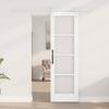 ORKDAL Sliding Door White 61 X 198.5 Cm Solid Pine Wood and Glass