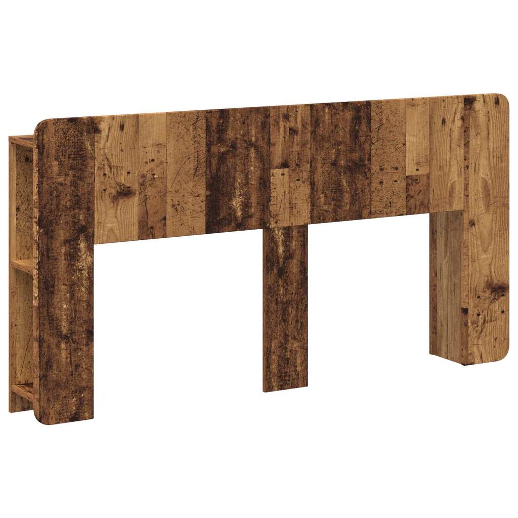 Headboard Cabinet with Storage Reclaimed Wood Effect Wood Based Material