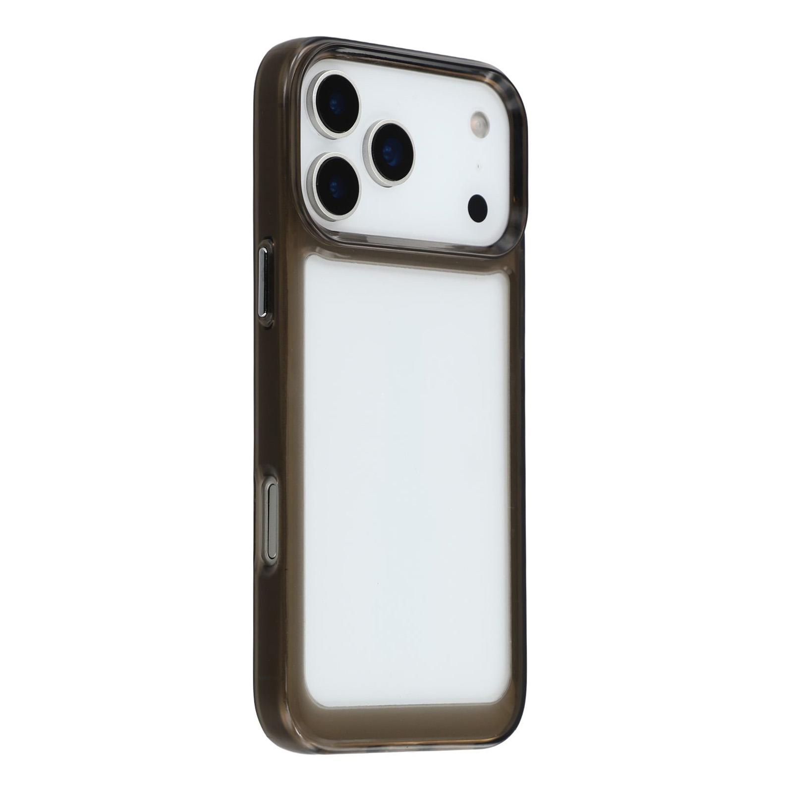 

For iPhone 17 Pro Max Cell Phone Case TPU+PC 2.0mm Anti-Scratch Cover Transparent Black