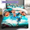 Marseille  Pattern Bedding Quilt Set Quilt Cover Pillowcase Home Decoration Birthday Gift (1 * duvet cover + 2 * pillowcase, without core)