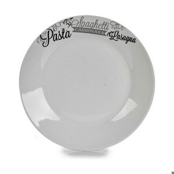 Assiette plate - BigBuy Home - Porcelaine - Ø 24,4 cm - Lot de 10 unités