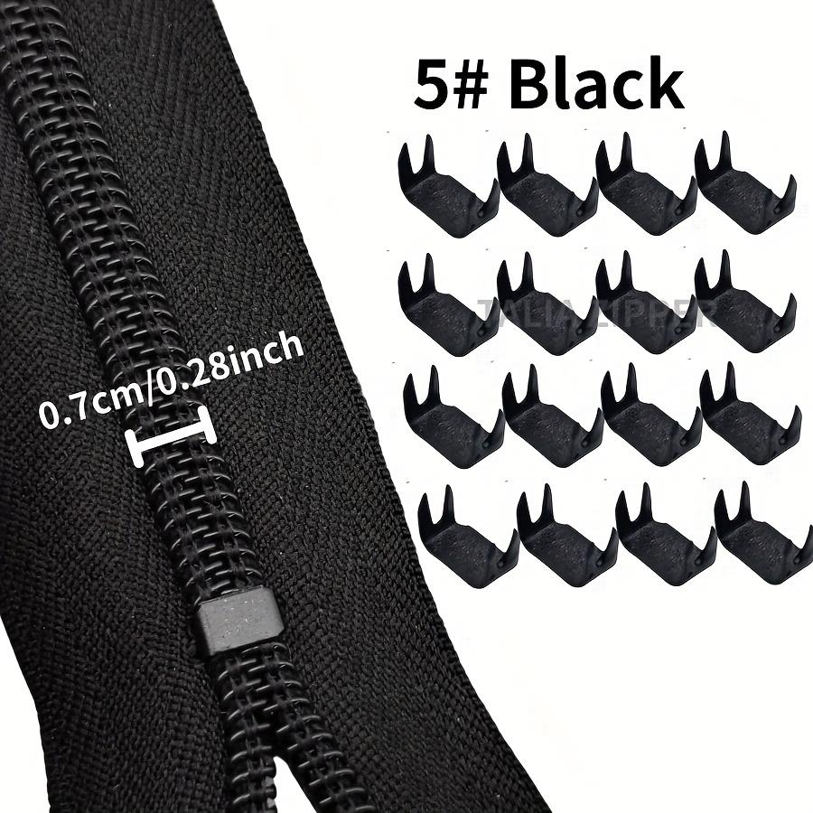 200 Pc Zipper Repair Kit #3 #5 #8, Silver and White Detachable Sliders, Stop Clips and Replacement Pulls for Coats Luggage Boxes