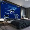ASTRO BOT Custom Name Wall Tapestry Aesthetic Wall Hanging Printed Fabric Blanket Decorative Tapestries for Bedroom Living Room Home Decor