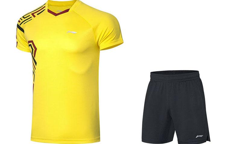 Li Ning Casual Sportswear Men s Dandelion Yellow V Neck Moderate AATQ087-2 L