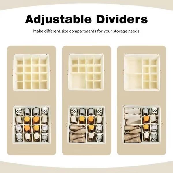 Foldable Shoe Storage Box Dust-proof shoe organizer Multi-function Home Storage Box Used for Wardrobe Sorting and Storing Sock