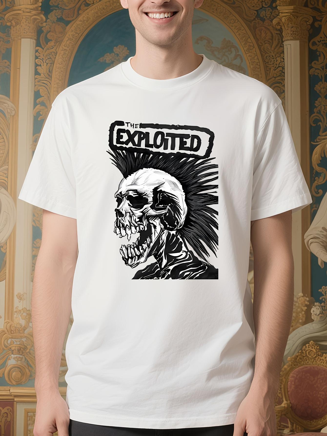 Exploited Hardcore Punk Rock Band Graphic Tee - White Tsh... XXXXL