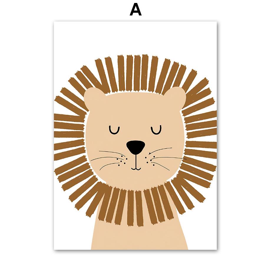 

Лев Тигр Жираф Радужная Мечта Цитата Скандинавские Постеры и Принты Настенное Искусство Холст Живопись Настенные Картины для Декора Детской Комнаты 21x30cm No Framed