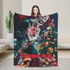 Terrifier Decke Film Kunst Der Clown Camping Flanell Bettwäsche Überwürfe Für Heimdekor Weich Warm Benutzerdefinierte Qualität Tagesdecke Geschenk
