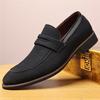 Britain Designer New Fashion Men's Pointed Black Brown Casual Dress Homecoming Shoes Male Penny Loafter Formal Wedding Footwear