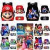 Super Mario Cartoon School Bag Student Backpack Waterproof And Expandable Fashionable And Trendy Style Nylon Material