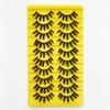 European Natural 3D False Eyelashes with Curled Stiff Stem - Dense, One-Piece Whole Strip