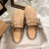 Fashion Lazy Shoes Versatile Flat Birkenstocks Women'S Autumn Retro French Baotou Half Slippers