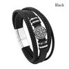 Multilayer Leather Bracelet Alloy Wrist Jewelry Trendy Braided Chain Bracelet  Men